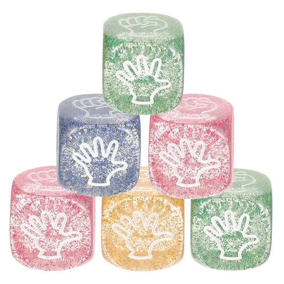 CIMAXIC Jeu de Société de Fête 6 Pcs dés Jouets Créatifs dés Jouet Portable dés Accessoires de Jeu,0.79"X0.79"X0.79 Pouces