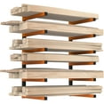 thumbnail image 2 of Lumber Storage Rack Lumber Rack Wall Mount Heavy Duty Wood Storage Racks with Level System LB Sturdy Garage Wood Organizer Orange Lumber Metal Racks for Indoor and Outdoor( PAC, 2 of 7