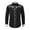 Black, variant on DAFPZW Mens Mexican Embroidered Shirts Long Sleeve Button Down Dress Tops Stretch Lapel Collar Wedding Party Blouses with Pockets