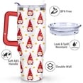 thumbnail image 3 of Red-hatted Santa Yellow Stars 40 Oz Tumbler with Handle Lid and Straw Stainless Steel Double Walled Vacuum Insulated Cup Merry Christmas Gifts Tumbler for Women Men Friends Outdoor Indoor, 3 of 6
