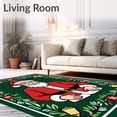 thumbnail image 2 of ODIKA 6'x9' Machine Washable Non-Slip Area Rug, Nostalgic Holiday Spirit Xmas Celebration High Traffic Rug, Green, 654040, 2 of 7
