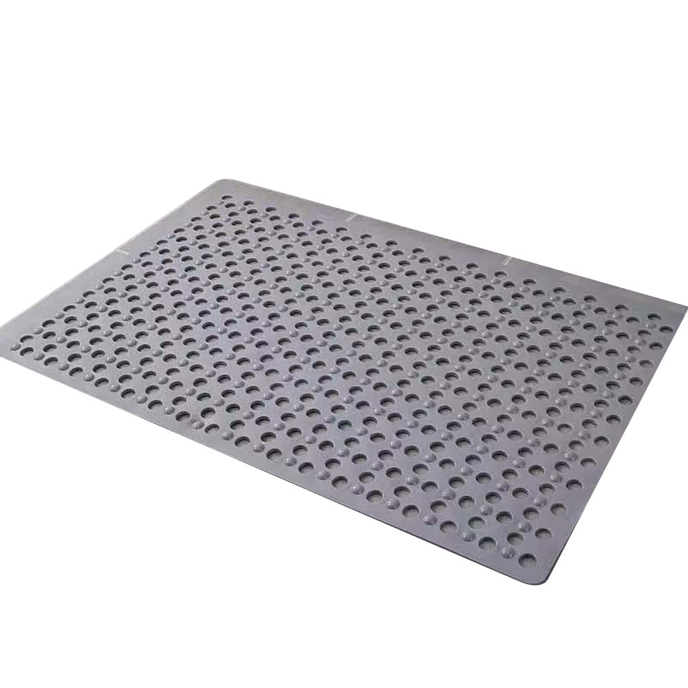 Bath Mat Non-slip, Round Mildew Resistant Pvc Shower Mat With Suction Cups,  Antibacterial Durable Mildew Resistant Foot Massage Bath Mat (gray)