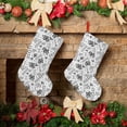 thumbnail image 6 of Salouo Hand Drawn Snake Print Christmas Decorations Stockings 1 Pack 18'' Xmas Stockings Holiday Stocking Personalized Farmhouse Decor for Home Family Party Tree, 6 of 7
