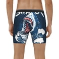 thumbnail image 4 of Salouo Shark Pattern Men's Boxer Briefs, Soft & Breathable Underwear Elastic Waistband Briefs for Men,1-Pack, 4 of 7