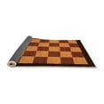 thumbnail image 2 of Ahgly Company Indoor Square Checkered Orange Modern Area Rugs, 5' Square, 2 of 4