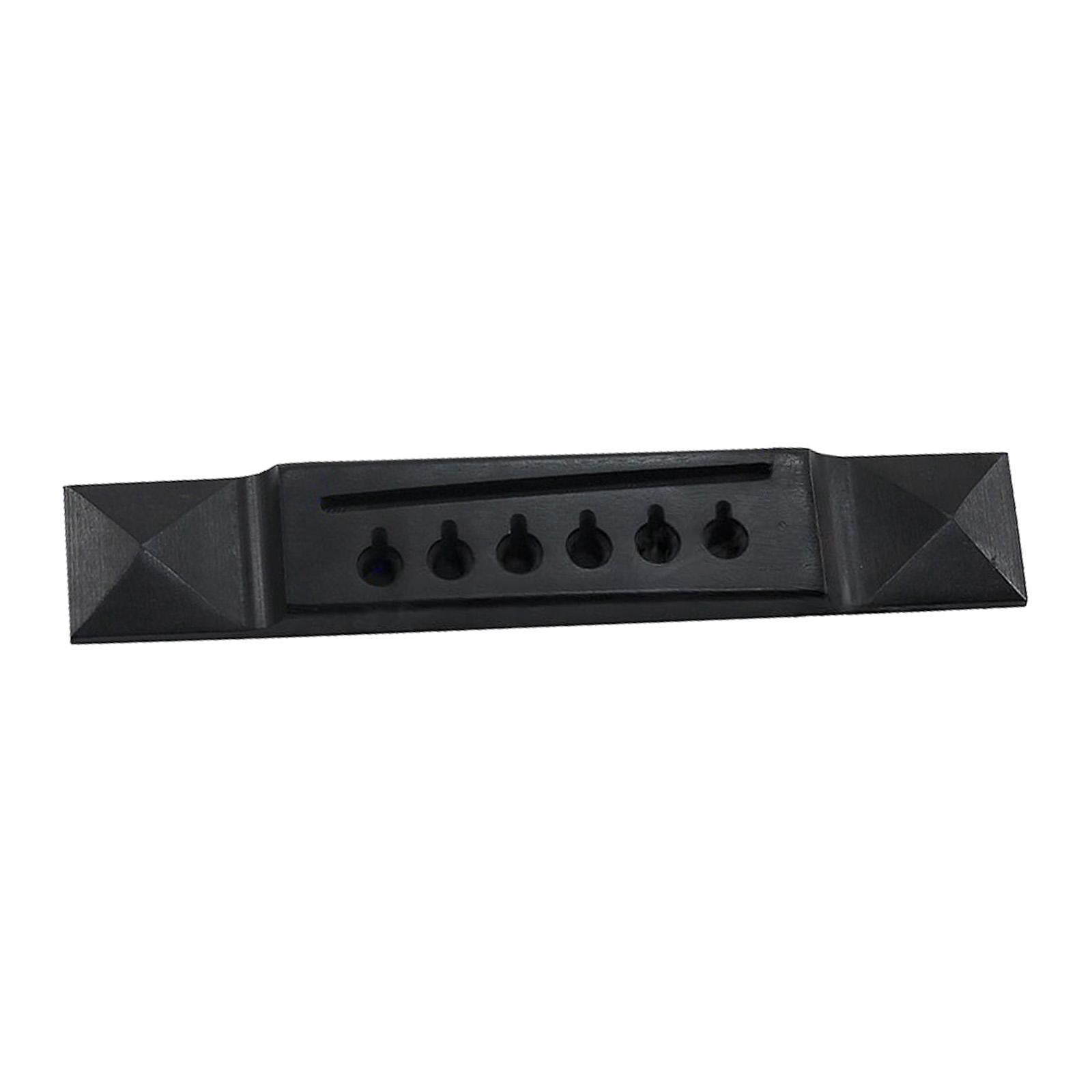 QSTDGVPW Acoustic Guitar Bridge Wood Universal Pyramid Saddle Musical Instrument Part for 3A Ebony