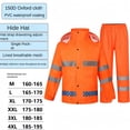 thumbnail image 1 of Deux Ensembles Imperméable Réfléchissant Pantalon de Pluie Ensemble Imperméable Séparé de Service Imperméable pour Travailleurs de l'Assainissement Protection du Travail Imperméable Extérieur, 1 of 1