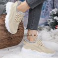 thumbnail image 6 of Willtoo Womens Cozy Lined Sneakers Lace Up Warm Plush Casual Walking Shoes Thick Sole Non Slip Athletic Shoes for Cold Weather, 6 of 6
