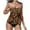 C-Leopard, variant on Womens Strapless Bandeau Tankini Swimsuit Removable Straps Blouson Top with Bikini Bottom summer printed Swimwear Beach Bathing Suits