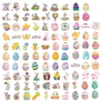 thumbnail image 2 of CoreLiving Easter Egg Stickers 100 Pieces Cute Bunny Vinyl Decals for Easter Basket Stuffers Party Favors Easter Egg Fillers Bulk DIY Craft Supplies Reusable Durable Easter Decorations, 2 of 8