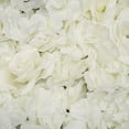thumbnail image 5 of 6Pcs Flower Wall Panels 24" X 16" Artificial Blooms Flower Wall Panel 16Sq. ft Silk Floral Faux Roses Wall Backdrop Decor for Wedding Party Event Bridal and Baby Shower,White, 5 of 8