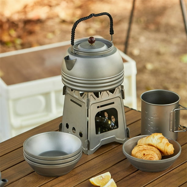 Titanium Kettle Portable Camping Tea Coffee Pot Outdoor Travel