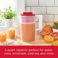 thumbnail image 4 of Rubbermaid, Pitcher, Plastic Pitcher, Clear/Red, 2 Quart, plastic, 2 quart, suitable for organized drink storage, Ideal Use for Cold Drink Preparation, 4 of 9