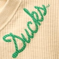 thumbnail image 3 of Women's League Collegiate Wear Cream Oregon Ducks Corded Timber Cropped Pullover Sweatshirt, 3 of 4