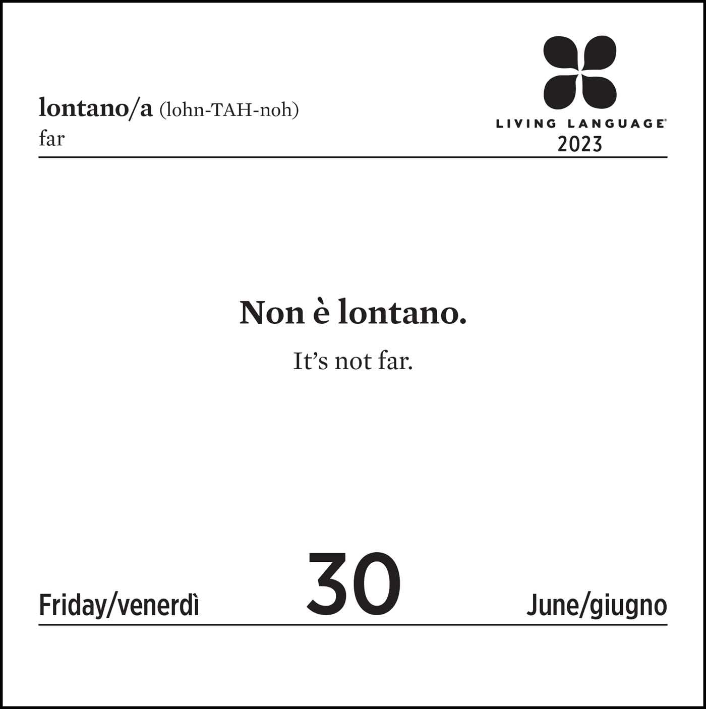 Living Language: Italian 2023 Day-to-Day Calendar : Daily Phrase & Culture ( Calendar) - Walmart.com