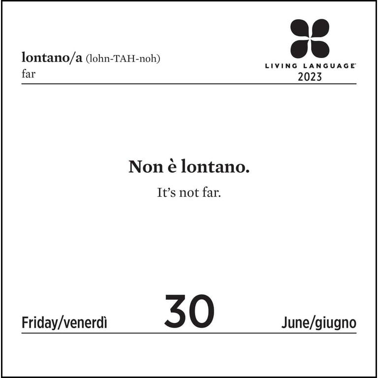 Living Language: Italian 2023 Day-to-Day Calendar : Daily Phrase & Culture ( Calendar) - Walmart.com