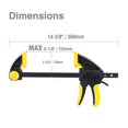 thumbnail image 3 of WorkPro 6-Inch Ratcheting Bar Clamp and Spreader, 3 of 6