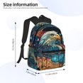 thumbnail image 2 of Fotbe Stained Glass Eagle USA Mochila Ligera Casual para Laptop para Hombres y Mujeres, Mochila Impermeable de Uso Diario, Mochila para Universidad, 2 of 6