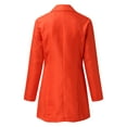 thumbnail image 2 of Aayomet Women's Blazer Suit Slim Fit Double Long Sleeve Lapel Jacket Top (Orange, XL), 2 of 5