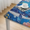 thumbnail image 5 of Acheng Whale, Fish, Corals Square Tablecloth 100% Polyester Fiber 46*46, 5 of 8