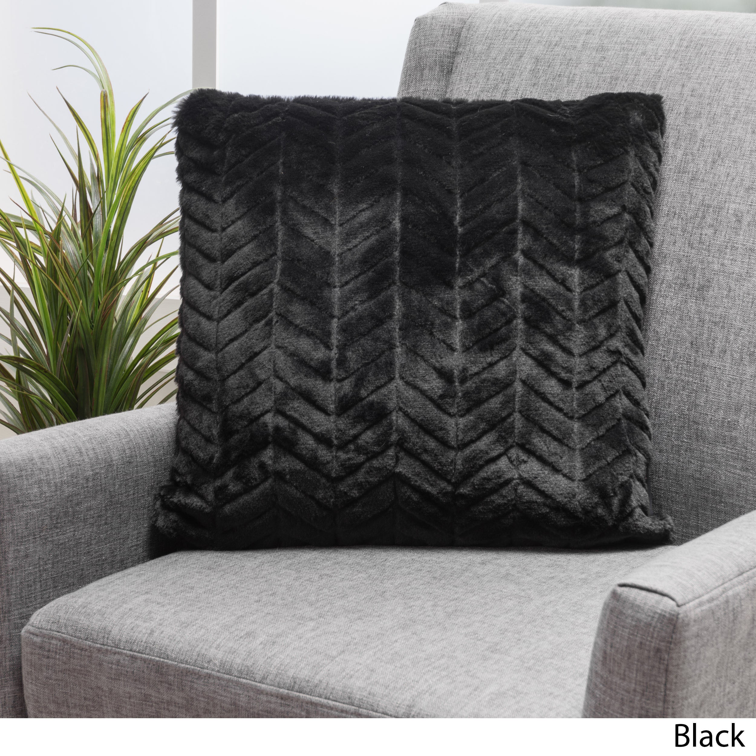 Christopher Knight Home Elise Modern Glam Faux Fur Throw Pillows (Set of 2) by - image 3 of 5