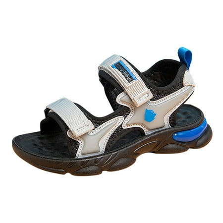 

Boys Leather Sandals Summer Boys Girls Baby Sandals Kids Toddler Slides Sandals Unisex Children Casual Walking Shoes Boys Football Slippers Size 3
