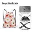 thumbnail image 4 of Xecao Daisy and Ladybug Pattern Sports Drawstring Backpack - String Swim Gym Bag with Wet Proof Pocket for Women&Men-Medium, 4 of 6