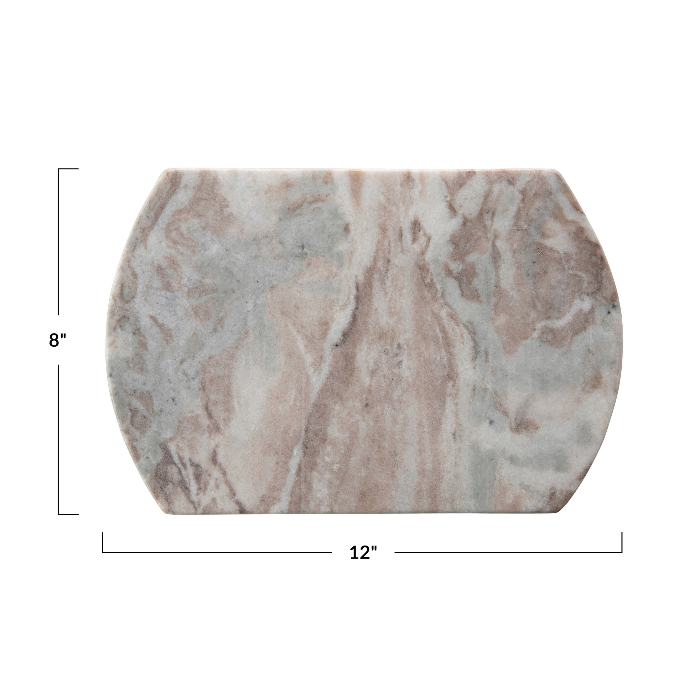 Creative Co-Op Long Marble Cutting Board, Buff