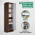 thumbnail image 4 of Mueble Ropero KingsHouse Armario MDP 2 Puertas Organizador casa cafe 61x34x179 cm, 4 of 9