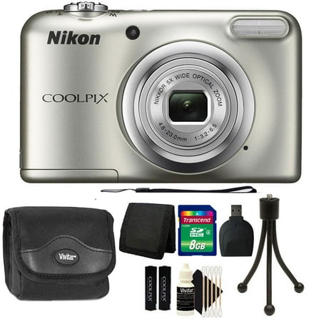 Nikon COOLPIX A10 16.1 MP Compact Digital Camera + Top Value Accessory Bundle - (Best Easy To Use Compact Digital Camera)