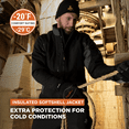 thumbnail image 3 of RefrigiWear Insulated Softshell Jacket - Warm Work Coat, Water-Repellent, Windproof, Flexible, Durable Cold-Weather Gear, 3 of 7