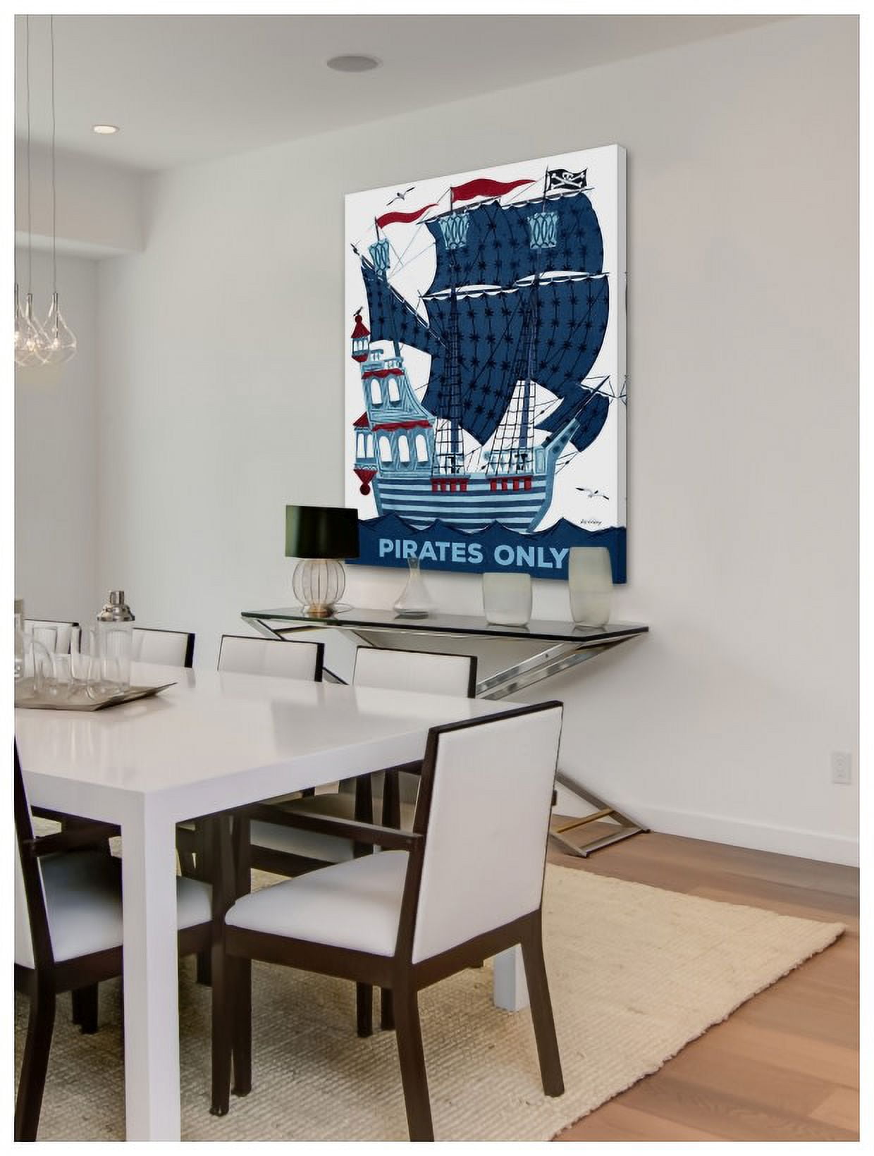 Marmont Hill "Pirates Only" by Curtis Painting Print on Canvas
