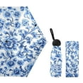 thumbnail image 2 of Blue and White Porcelain Umbrellas for Sun Auto Open Close UV50+ Waterproof 5-Fold Compact Fiberglass Frame, 2 of 6