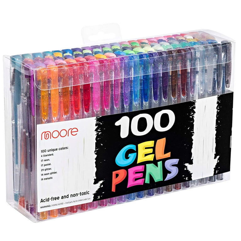 Gel Ink Pens, Glitter - Set of 14