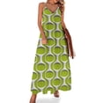 thumbnail image 1 of Vestido sin mangas verde con estampado MOD retro de los años 60, tendencia de ropa de mujer , vestido de verano para mujer, 1 of 7
