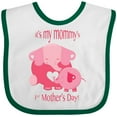 thumbnail image 3 of Inktastic It's My Mommy's 1st Mother's Day Boys or Girls Baby Bib, 3 of 4