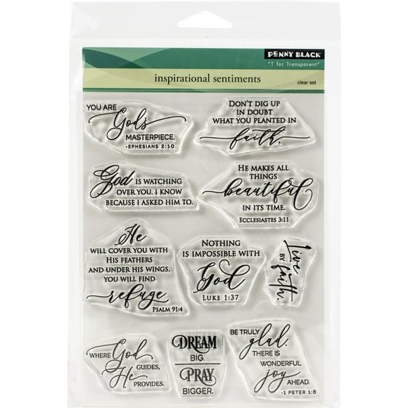 Penny Black Clear Stamps-Inspirational Sentiments