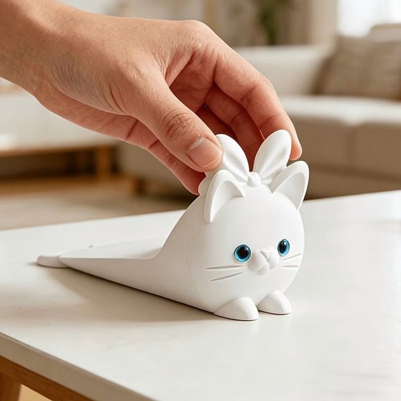 Tope de puerta de gato impreso en 3D creativo: diseño antideslizante y duradero for decoración del hogar y la oficina