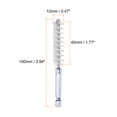 thumbnail image 2 of Uxcell Nylon Bore Brush 12mm Dia 4" Long Cleaning Twisted Wire Brush with Handle 1/4" Hex Shank, 2 of 6