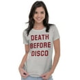 thumbnail image 3 of Death Before Disco Classic Quote Men's Graphic T Shirt Tees Brisco Brands X, 3 of 4