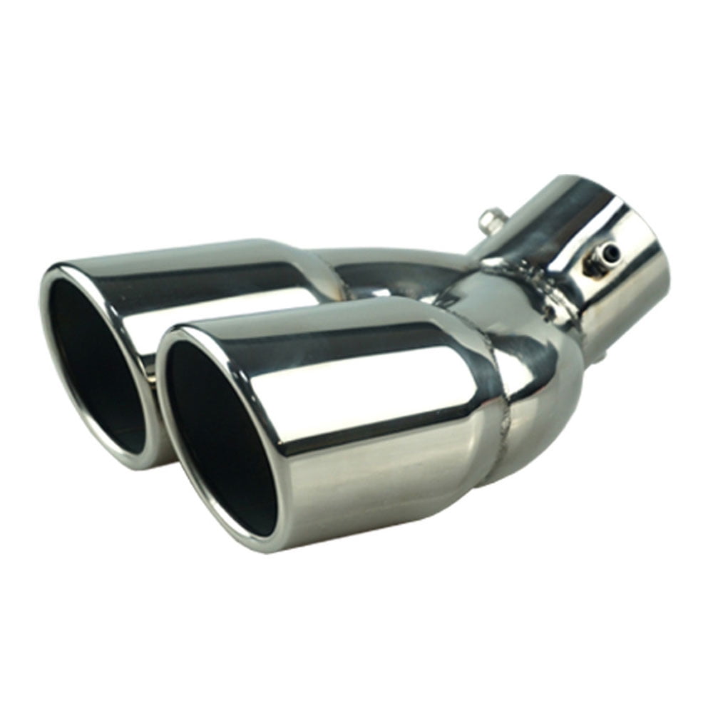 Auto Universal Car Vehicle Exhaust Muffler Steel Tail Pipe Double Tube Auto Universal Car Vehicle Exhaust Muffler Steel Tail Pipe Double Tube