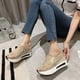 thumbnail image 2 of Amzcrzy Zapatos de mujer,Zapatos de mujer,Zapatillas de mujer, Zapatos casuales de caña baja con encaje de malla para mujer, con tacón grueso y cómodos. Sandalias Mujer Zapatillas De Casa, 2 of 6