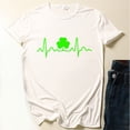 thumbnail image 2 of Pompotops Mode Femme Décontracté Col Rond T-Shirt Imprimé Fête de la Saint-Patrick Manches Courtes Ample Blouse, 2 of 3
