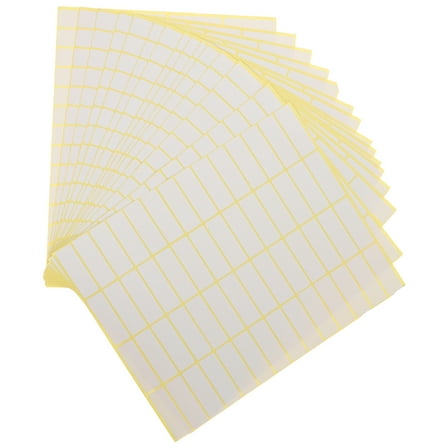 15 Sheets Adhesive Pantry Labels Price Tag Sticker Office 3.80X1.30X0.10CM White