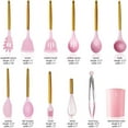 thumbnail image 3 of 9/10/11/12pcs Silicone Kitchen Set Cooking Tools Utensils Set Spatula Shovel Soup Spoon with Wooden Handle Kitchen Gadgets Tools Set (Color : 10Pcs Hooks), 3 of 7