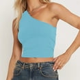 thumbnail image 2 of SAFUNY Women's Wide Strap Tube Top Sleeveless Cami Top Breathable Athletic Tank Top for Yoga Workout Sky Blue S, 2 of 8