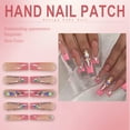 thumbnail image 7 of RAGUPEL 24Pcs Glue on Nails for Women,Crystal Embellished Square Nails,Glossy Long Press on Nails,Cute Press on Nails for Party,Daily Life,Taking Pictures,Dating,Style1, 7 of 7