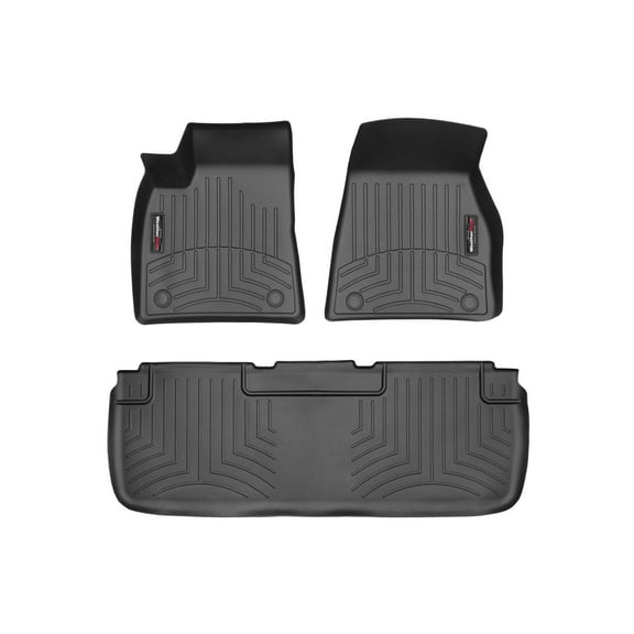 WeatherTech Custom Fit FloorLiners compatible with 2014-2014 Tesla Model S - 1st & 2nd Row, Black