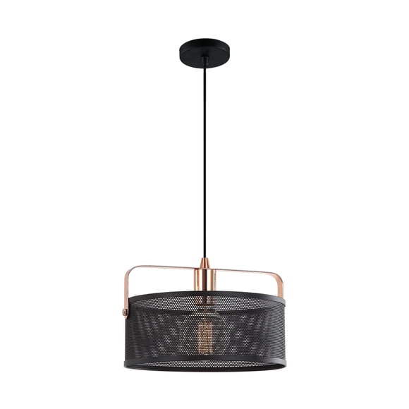 Lámpara Colgante E26/E27 60W Leiza Negro Cobre 2G ILUMINACIÓN .