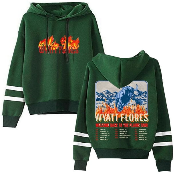 Wyatt Flores Bienvenido a The Plains Tour Manga de barras paralelas sin bolsillo Ropa de calle